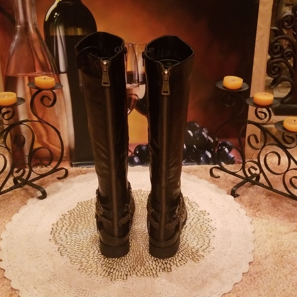 Pierre Dumas  Embellished Brown Riding  Boots Size 9 - Picture 6 of 8